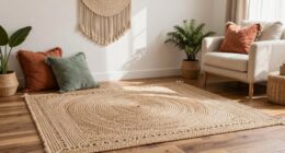 boho room with jute