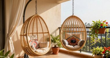 boho style balcony decor