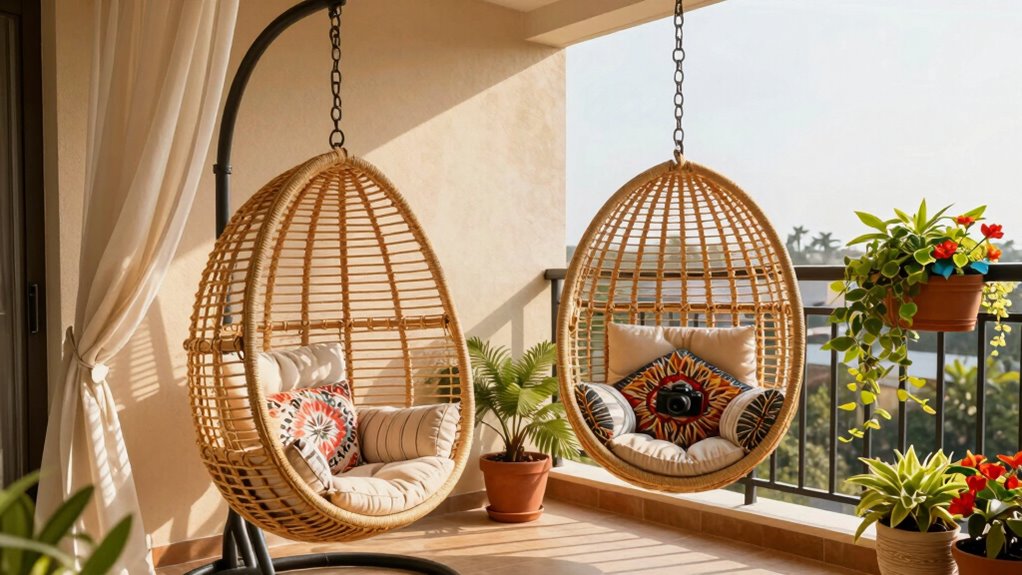 boho style balcony decor