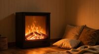 cinematic bedroom fireplace ambiance