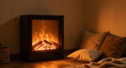 cinematic bedroom fireplace ambiance