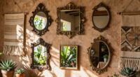 decorative boho wall mirrors