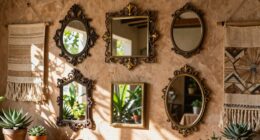 decorative boho wall mirrors