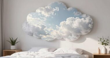 decorative cloud themed bedroom mirrors