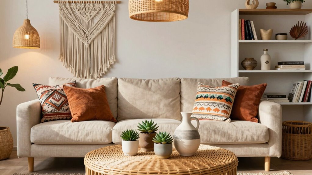 earthy tones with bold accents
