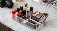 efficient travel makeup storage