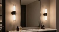 elegant lighting enhances vanity
