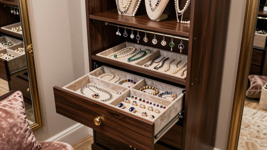 elegant storage for jewelry