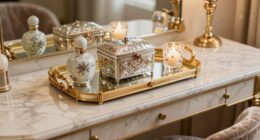 elegant trays organize vanity