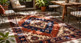 enhance patio with rugs