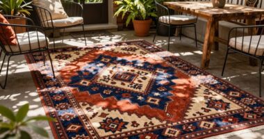 enhance patio with rugs