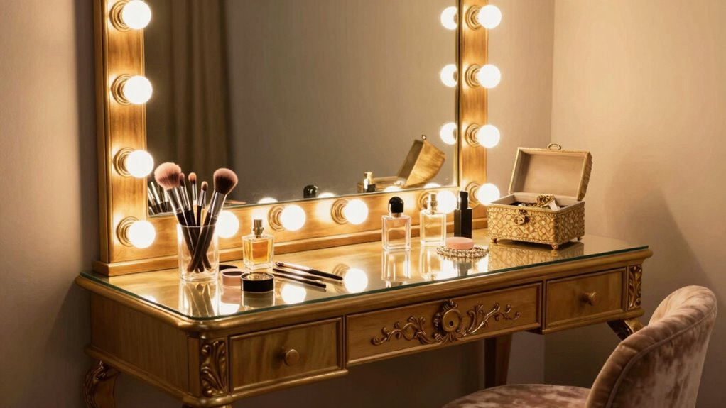 illuminated organized beauty station