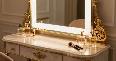illuminated vanity table trend