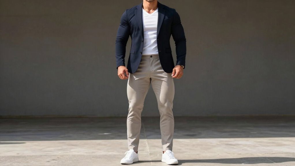 layered athletic color blocking