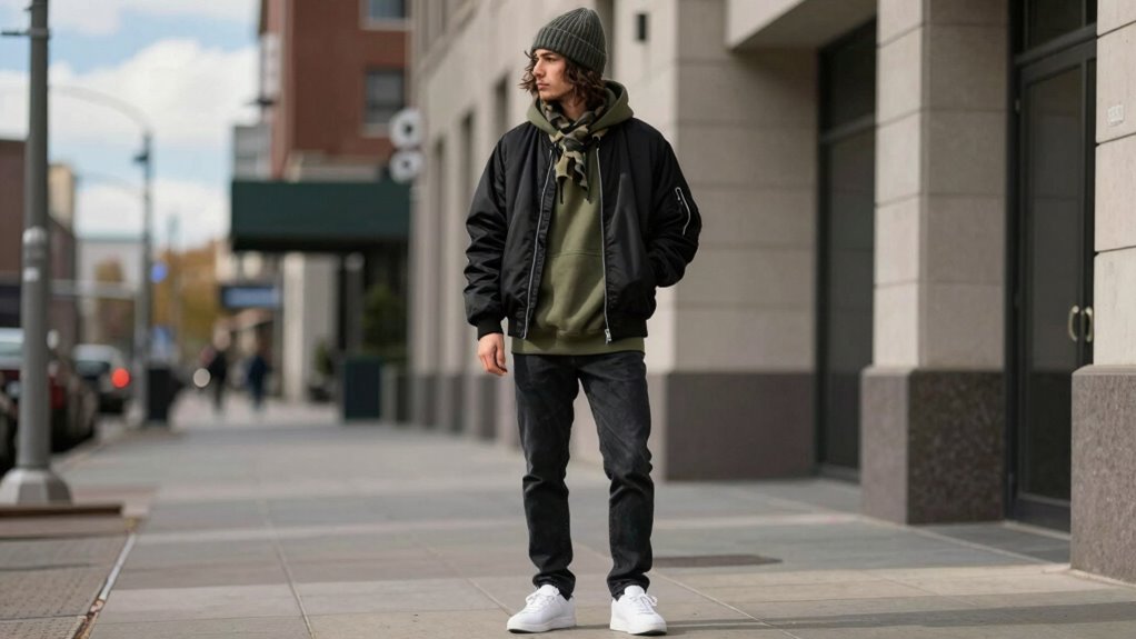 layered streetwear for weather