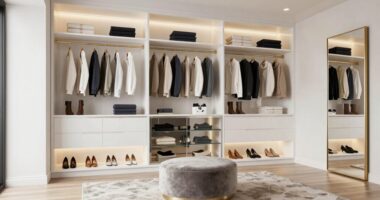 luxurious closet organization