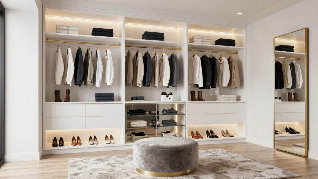 luxurious closet organization
