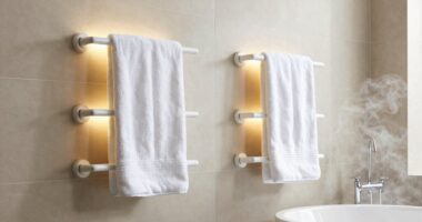 luxury bathroom towel warmer