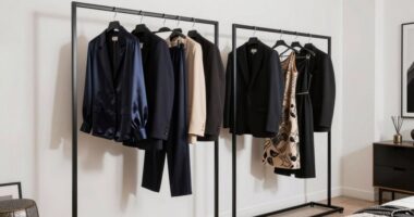 luxury clothing display
