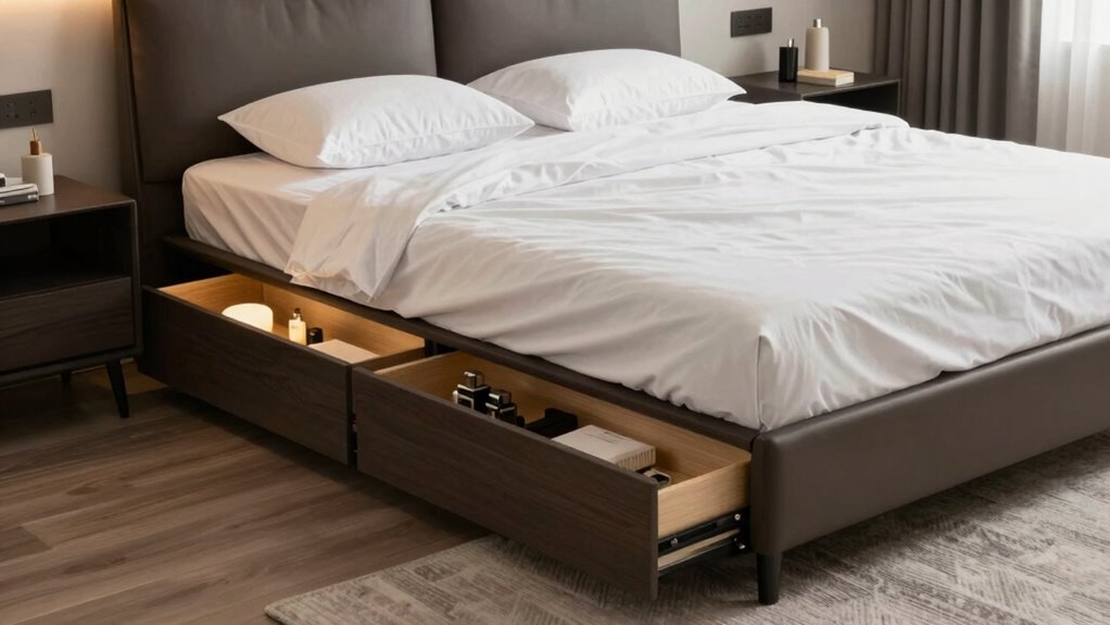 maximize space with storage beds