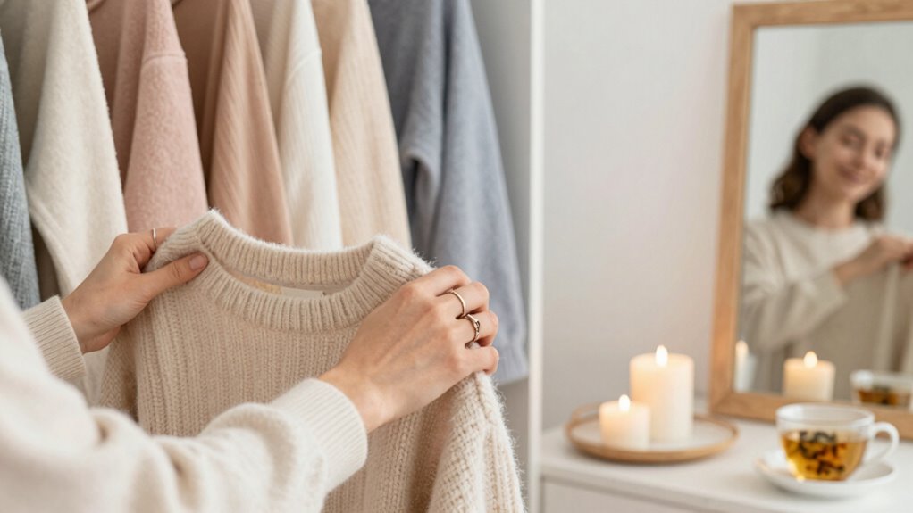 mindful wardrobe self care routine