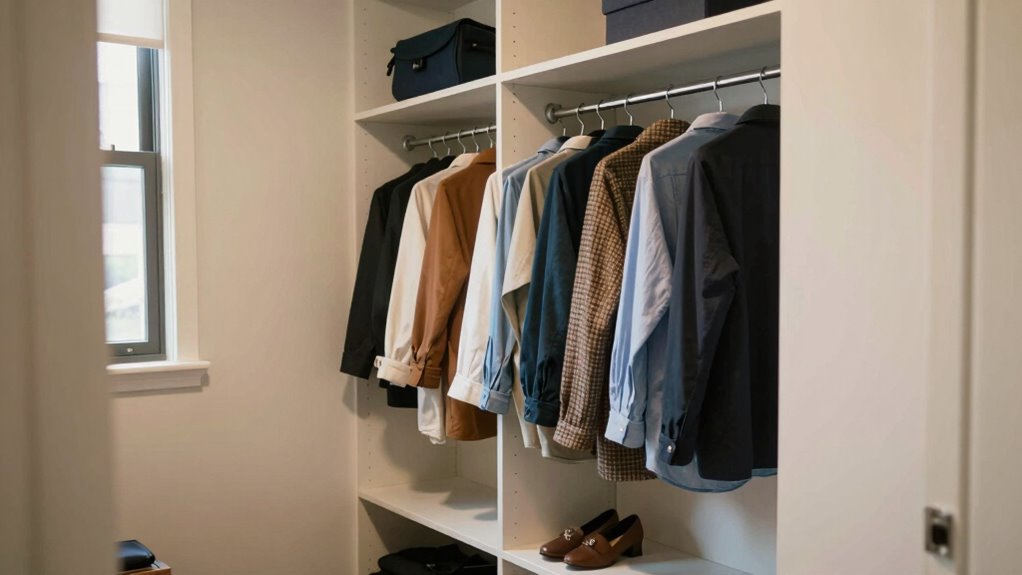 minimalist organized wardrobe strategy
