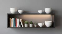 organized intentional shelf decor