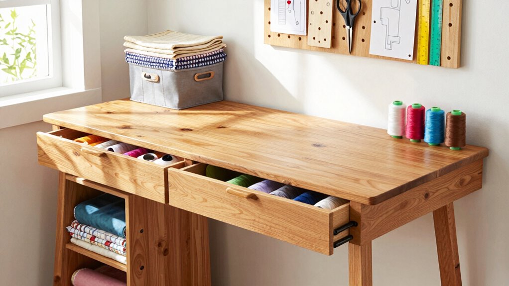 organized sewing workspace ideas