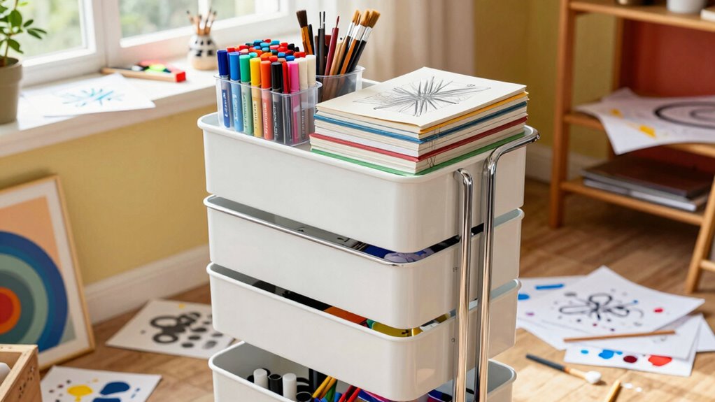 organized storage for creativity