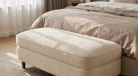 ottoman boucle bedroom decor