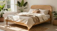 rattan beds create warmth
