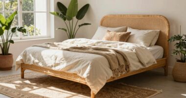 rattan beds create warmth