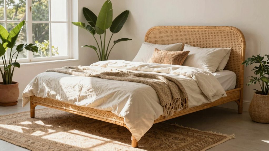 rattan beds create warmth