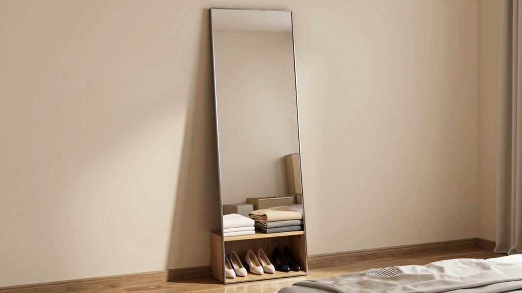 smart mirror placement and storage