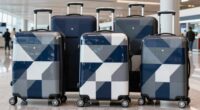 stylish checked luggage sets
