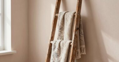stylish ladder blanket storage