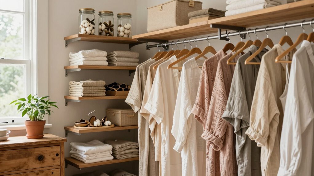 sustainable organized wardrobe choices