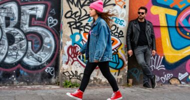 vibrant candid urban fashion