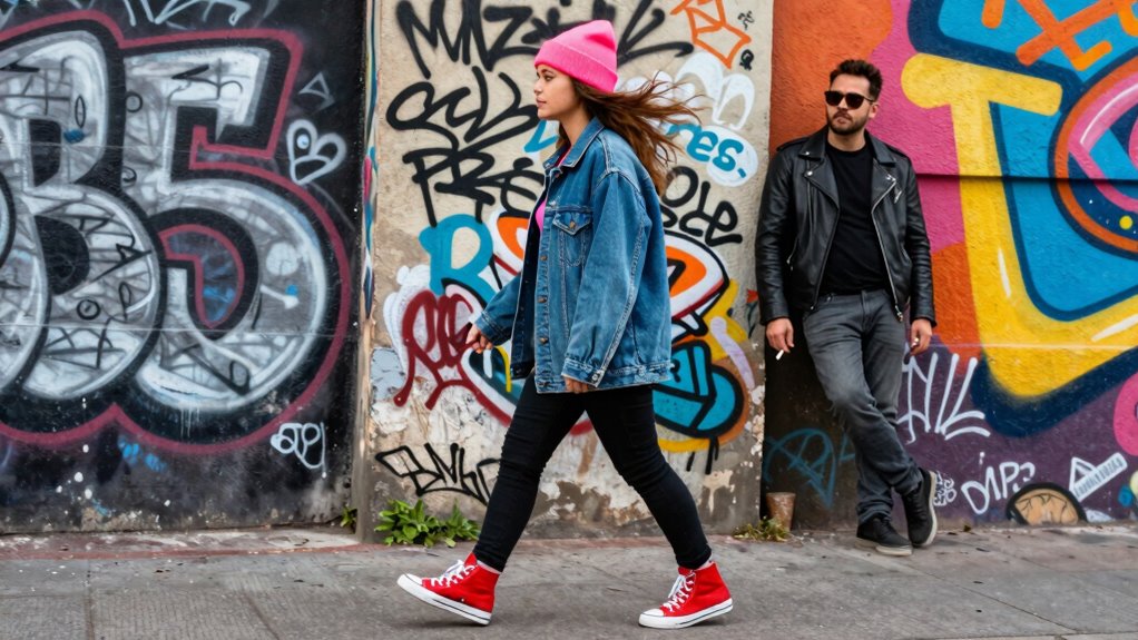 vibrant candid urban fashion