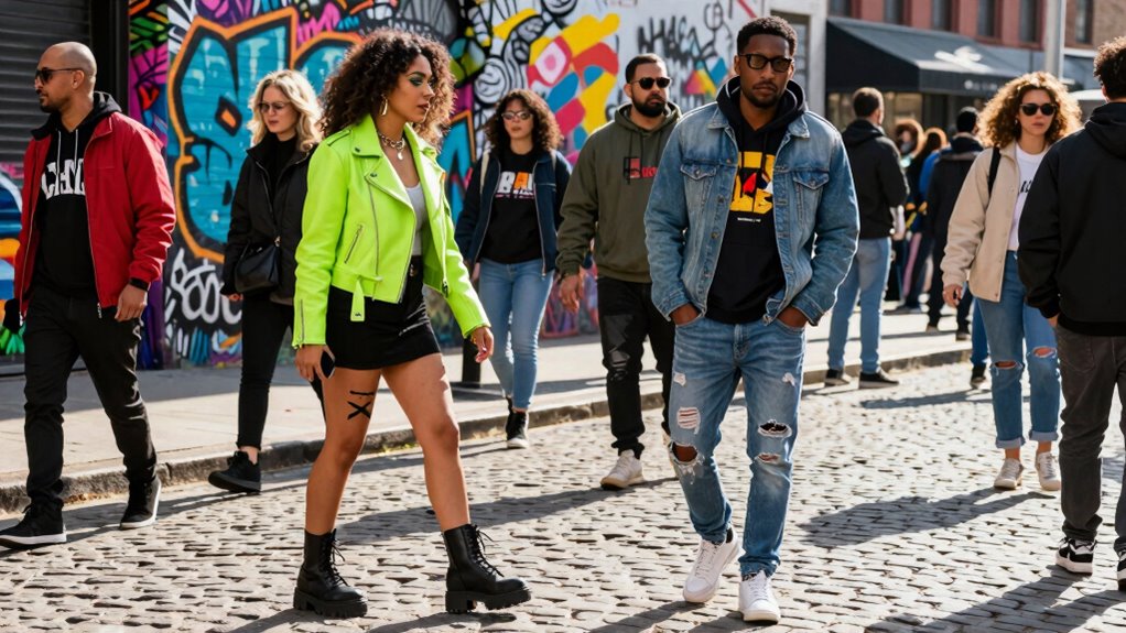 vibrant urban fashion moments