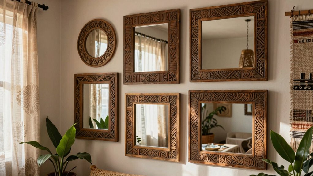 vintage artistic boho mirrors
