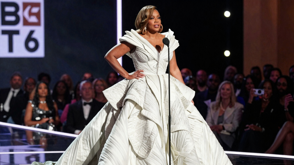 Queen Latifah’s Kilian Kerner Look Brings Textural Volume to the BET Awards 2026 Red Carpet