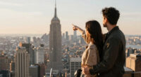 Couple On Empire State Building