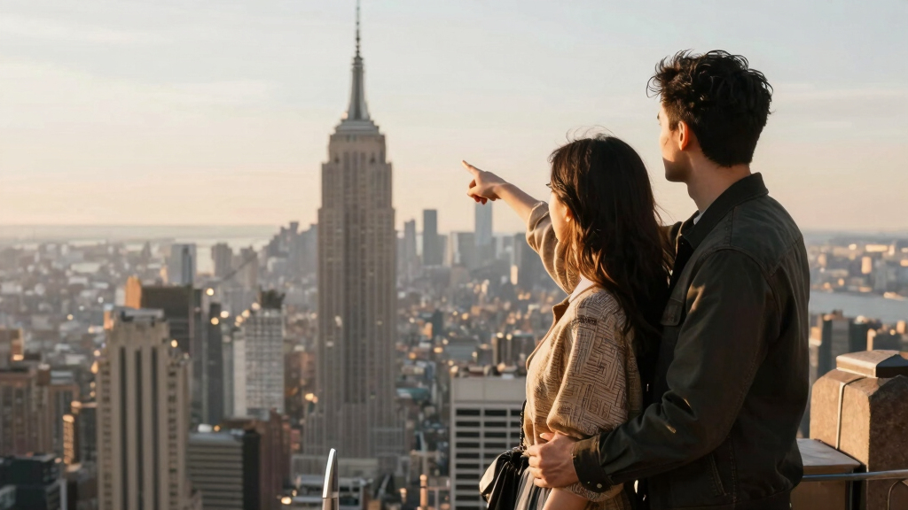 Couple On Empire State Building