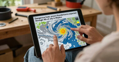 Dangerous heat, severe thunderstorms expected through 4th of July in Maryland