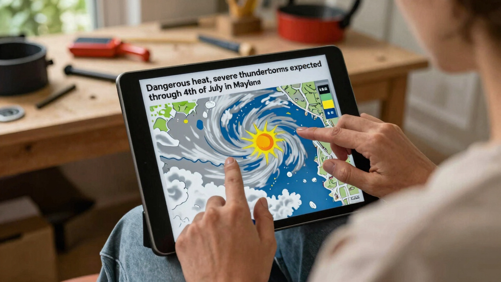Dangerous heat, severe thunderstorms expected through 4th of July in Maryland