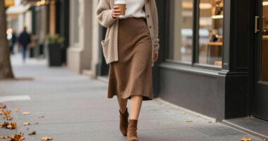 Fact: Taking Your Knee-Length Skirts From Summer To Fall Requires This Specific Closed-Toe Shoe
