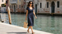 Amal Clooney Captures Venetian Summer Elegance In A Slouchy Polka-Dot Dress