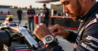 Lewis Hamilton’s Richard Mille Watch Is Packed With Diamonds—and F1 Engineering