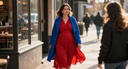 Anne Hathaway’s Maternity Style Is All Romance And Primary Colors